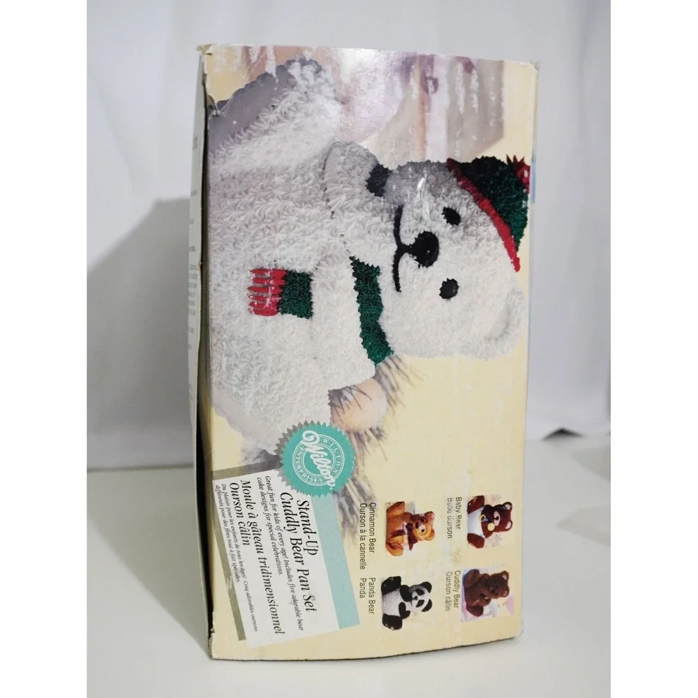 VTG Wilton Stand Up Cuddly Bear Cake Pan Set 502-518 Complete w Box Instructions